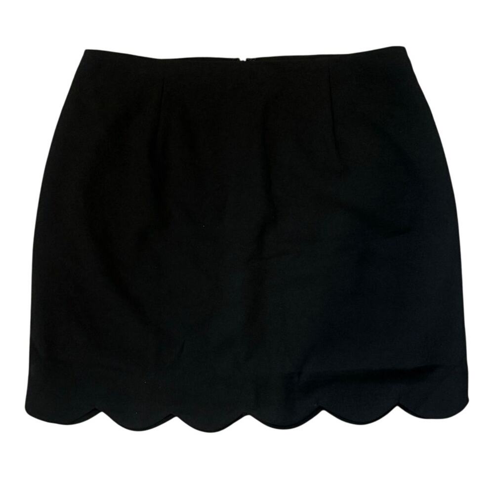 Sugarlips Scalloped Mini Skirt Black Stretch High Waisted NWT Size Small S